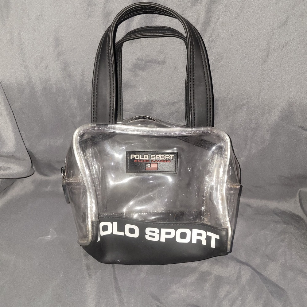RARE Vintage 90s Polo Sport Clear Stadium Bag Ralph Lauren Retro Y2K Streetwear
